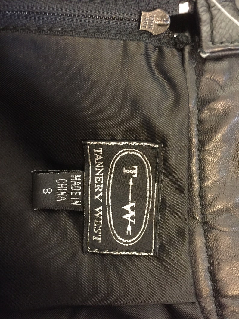Tannery West Black Lined Pencil Vintage 1980/'s sz S