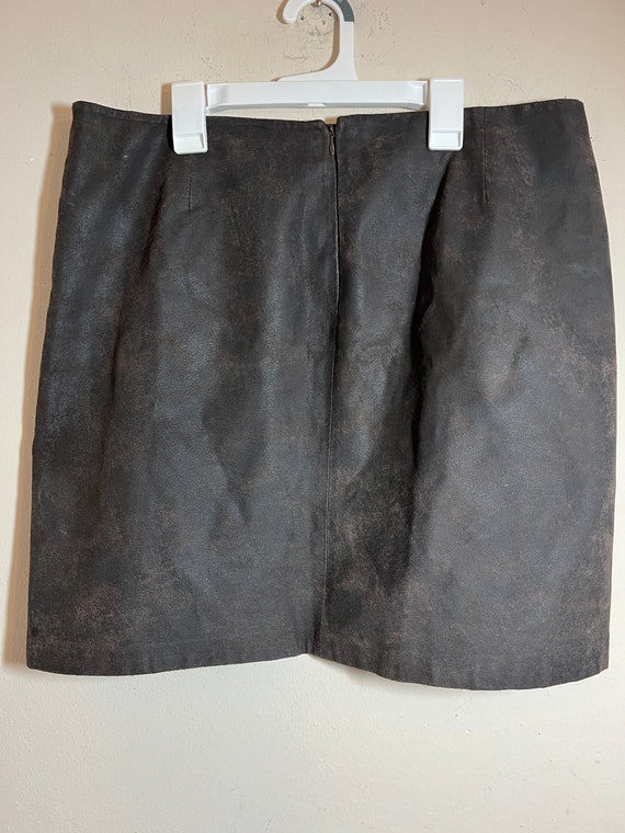 Vtg Donna Karan City by DKNY Distressed Brown Lea… - image 4