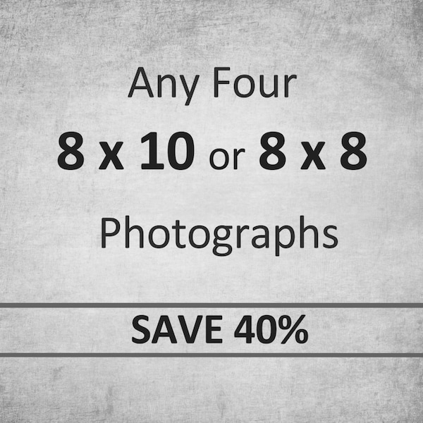 SAVE 40%, Choose Any 4 Fine Art Prints, Discounted Print Set, Custom Photography Collection, Set of 4, 8x10, 8x8, Art Sale