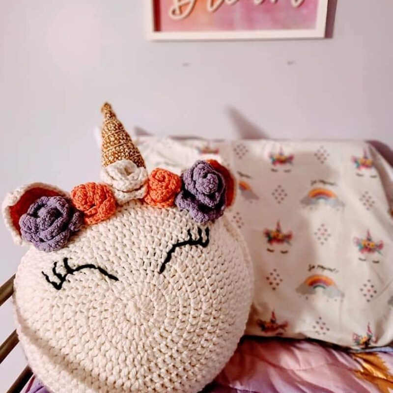 Little Birdie Arts Unicorn Pillow main image 1