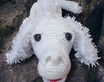 Crochet Falkor Inspired Luck Dragon From Never-ending Story