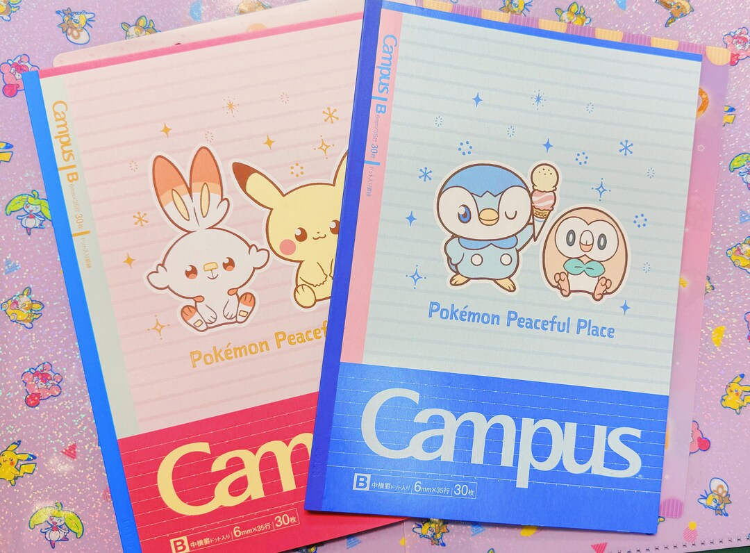 Showa Note Pokemon Center Original Campus Notebook Pokepeace Edition - Etsy