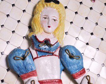 Articulated puppet Alice in Wonderland
