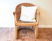2 Beautiful Vintage White Nubby Bohemian Throw Pillows (Priced Individually)