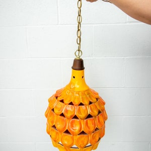 Midcentury Ceramic Hanging Pendant Lamp image 2