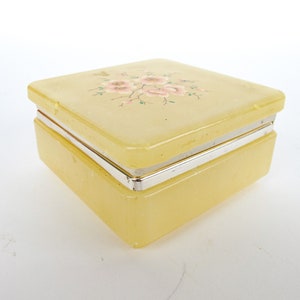 Italian Alabaster Box with Cherry Blossom Design Made in Italy image 3
