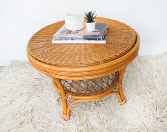 Wicker Coffee Table Two-Tier