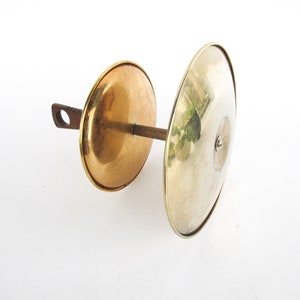 Midcentury Brass Two Tier Tray Serving Platter with Wood Handle image 9