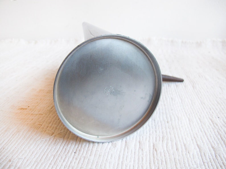 Midcentury Italian Stainless Steel Tea Coffee Pot with Rosewood Handles image 8
