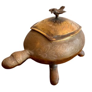 Vintage Brass Turtle Box Made in India