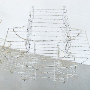 Midcentury Pagoda Plant Stand Retro MCM Wire Rack Flashed Metal Each Sold Separately image 4