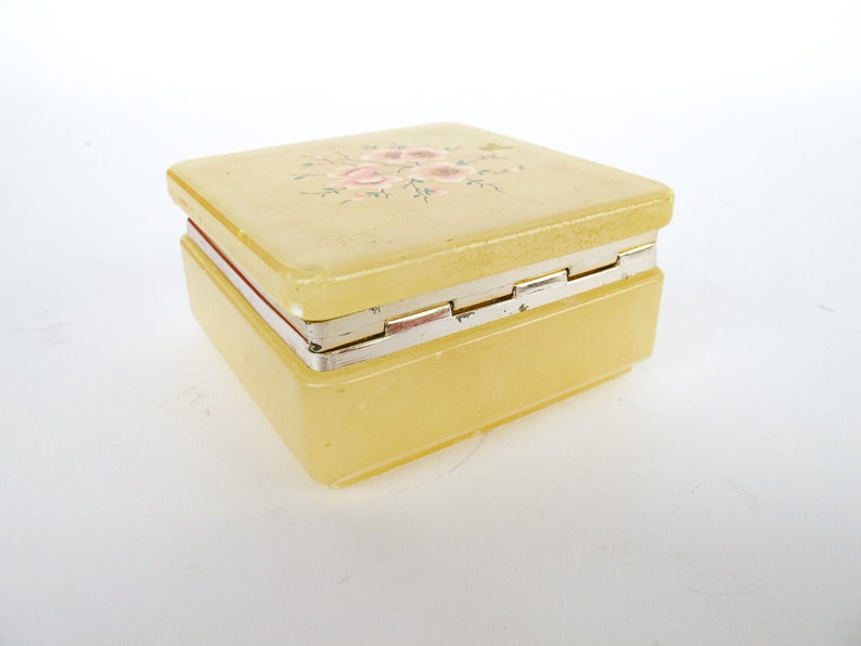 Italian Alabaster Box with Cherry Blossom Design Made in Italy image 5