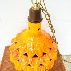 Midcentury Ceramic Hanging Pendant Lamp image 9