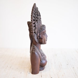 Balinese Hand Carved Wood Feminine Figure by KlungKung image 3