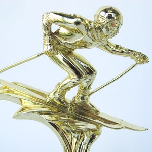 Ski Trophy on Black Marble Base