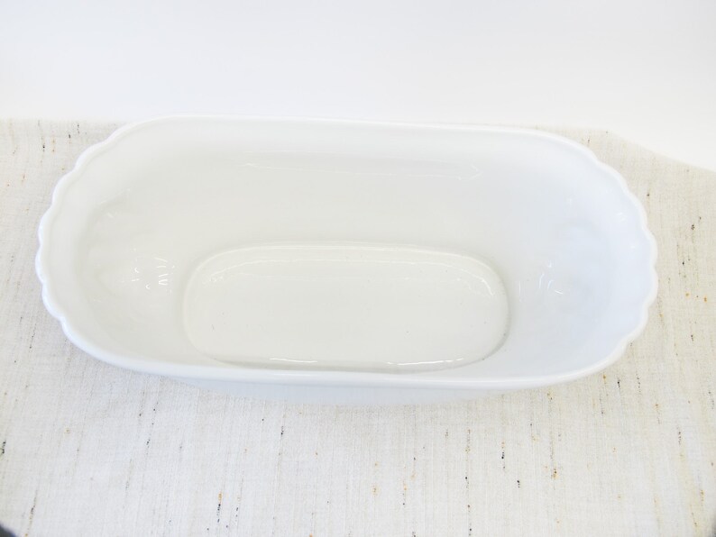 Large Italian White Ceramic Serving Bowl with Lions Heads image 5