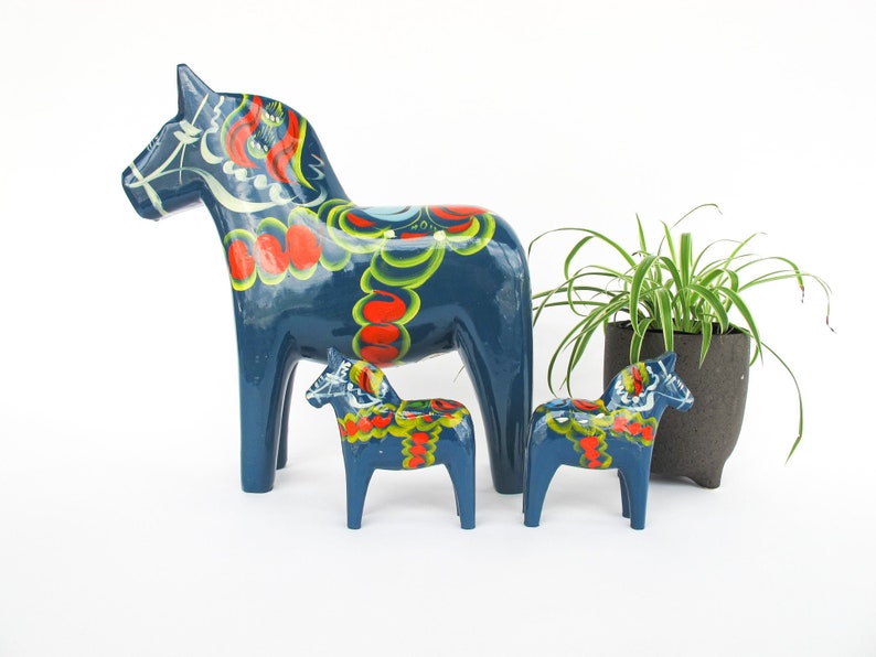 Olsson Swedish Wood Dala Horses Each Sold Separately image 4