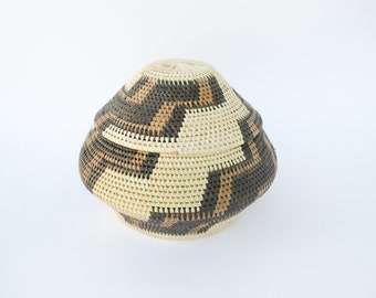 Woven Basket with Lid