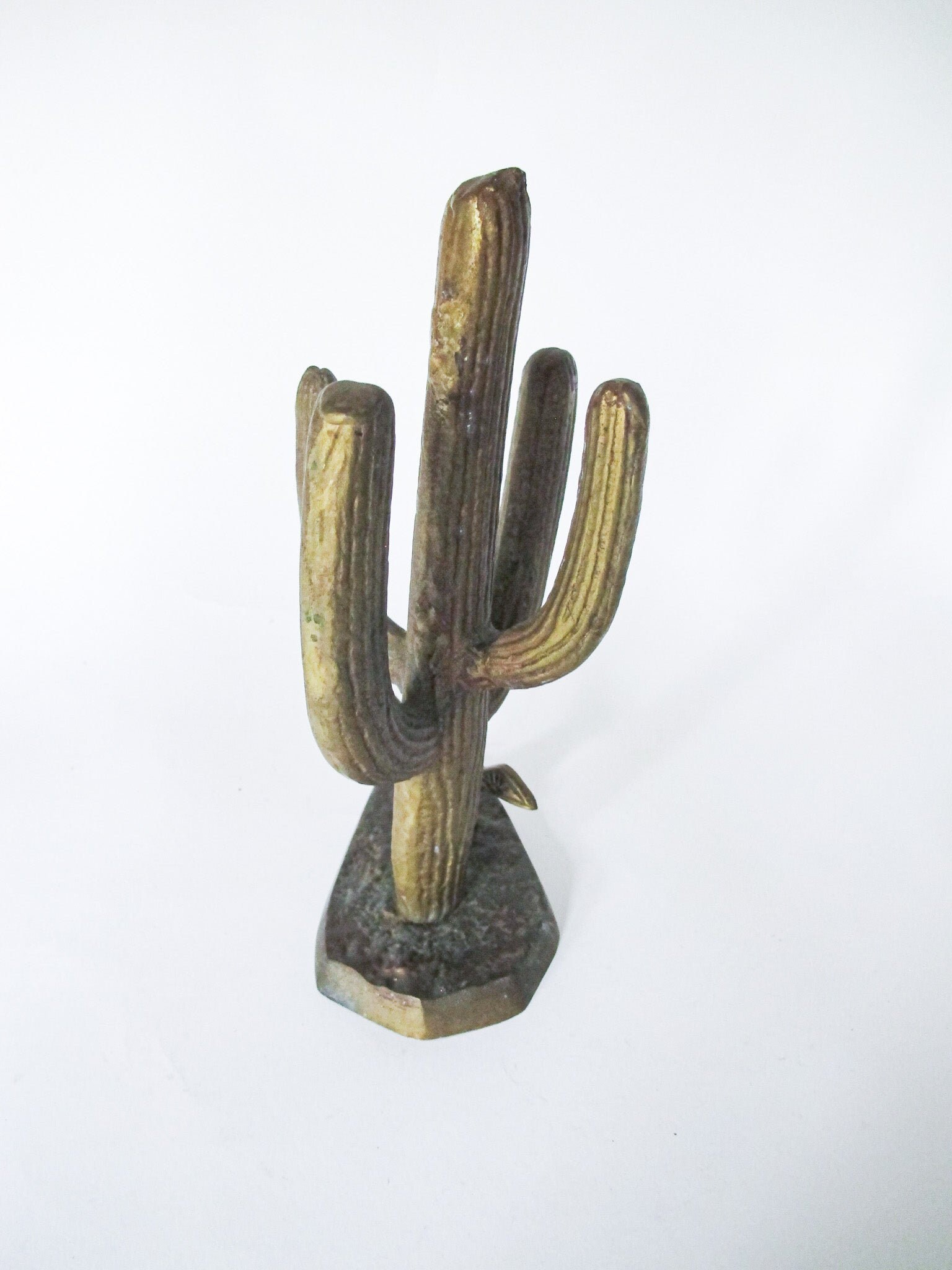 Statua Miniatura Cactus Saguaro In Bronzo Per Casa Delle Bambole Scala 1:12 - #C74