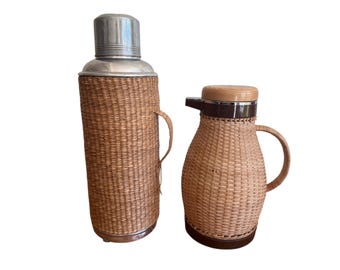 Vintage Woven Insulated Thermos or zojirushi Pitcher (Sold Separately)