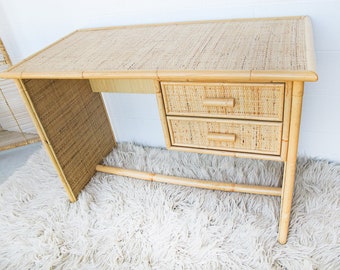 Rattan on sale office desk