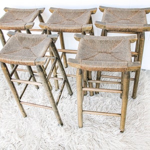 Woven Counter Barstool Plant Stand 1 Left image 4