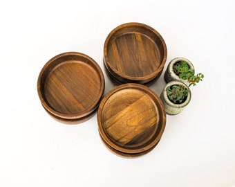 Kustom Kraft Black Walnut Bowls Set of Six Made in the USA