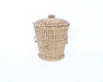 Woven Danish Style Basket with Lid