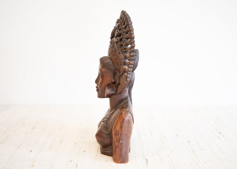 Balinese Hand Carved Wood Feminine Figure by KlungKung image 5
