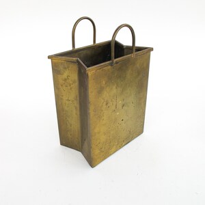 Gio Ponti Designer Brass Paper Shopping Bag Made in Italy Vintage image 3