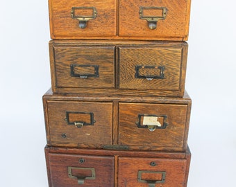 Library File, Card Catalog, Apothecary Cabinet, 20 Drawer, Library Bureau, Bro  Dart Library File 