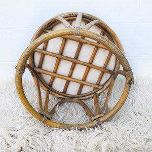 Bentwood Bamboo Stool Ottoman with Suzani Cushion image 8