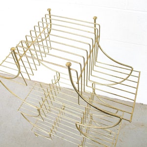 Midcentury Pagoda Plant Stand Retro MCM Wire Rack Flashed Metal Each Sold Separately image 7