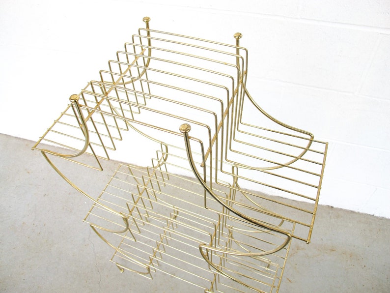 Midcentury Pagoda Plant Stand Retro MCM Wire Rack Flashed Metal Each Sold Separately image 7