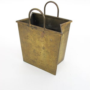 Gio Ponti Designer Brass Paper Shopping Bag Made in Italy Vintage image 5