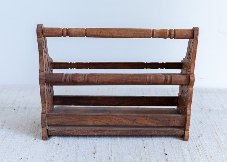 Teak Magazine Storage Rack image 5