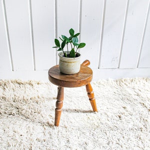 Wood Stool Plant Stand Made in Japan image 1