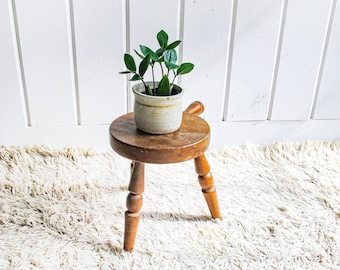 Wood Stool Plant Stand Made in Japan