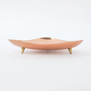 Mussbach Metall Midcentury German Copper Tray with Brass Legs