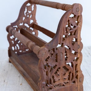 Teak Magazine Storage Rack image 9