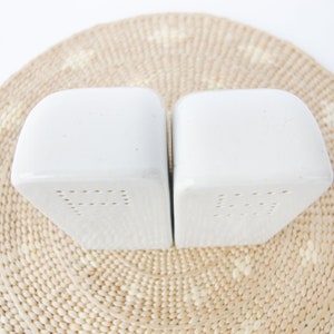 Art Deco Salt and Pepper Shakers White Ceramic image 6