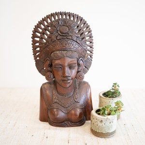 Balinese Hand Carved Wood Feminine Figure by KlungKung image 1