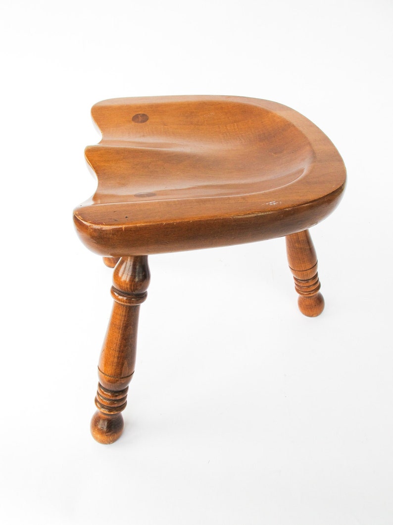 Cushman Style Carved Seat Stool image 3
