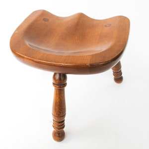 Cushman Style Carved Seat Stool image 6