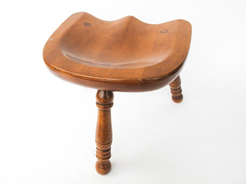 Cushman Style Carved Seat Stool image 6