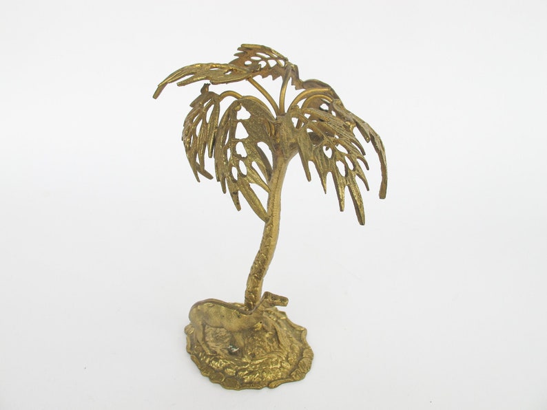 Brass Palm Tree and Camel Jewelry Holder Organizer image 8