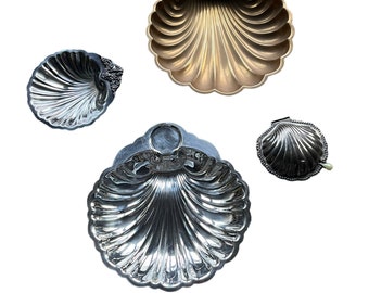 Metal Shell Bowls Dishes (Sold Separately)