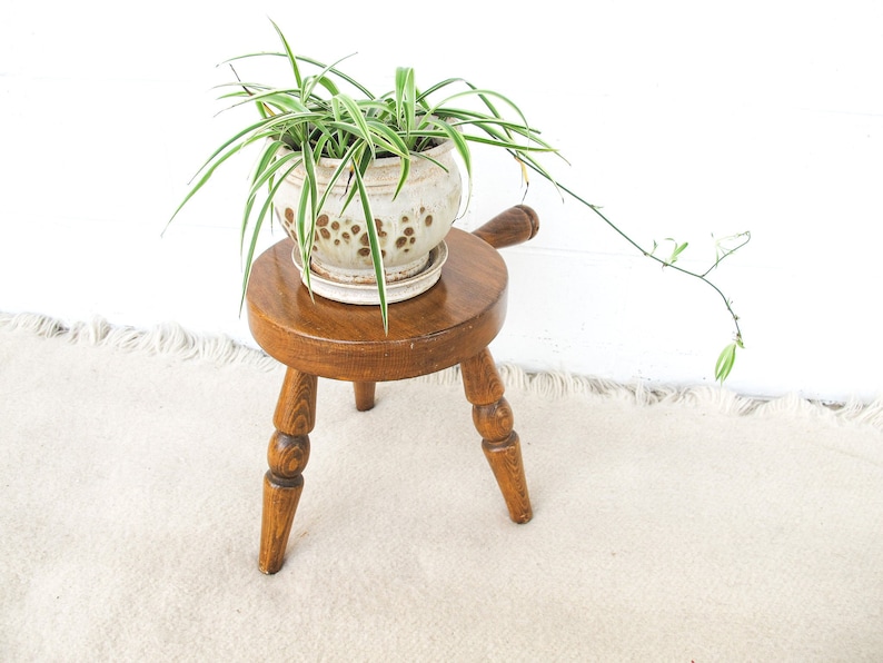 Japanese Wood Milk Stool L Segundo CA image 1