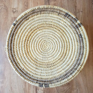 Woven Tribal African Basket with Lid Large image 8
