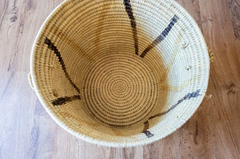 Woven Tribal African Basket with Lid Large image 7